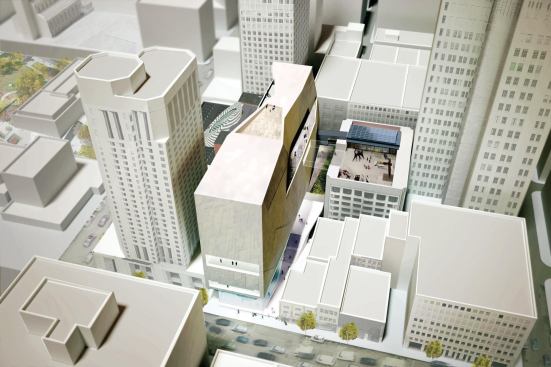Aerial view, showing the northeast façade