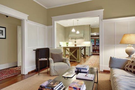 A wider doorway provides a better connection between the living room and kitchen.
