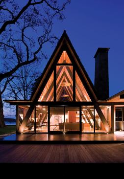 The former summer residence now serves as a comfortable home for year-round living.