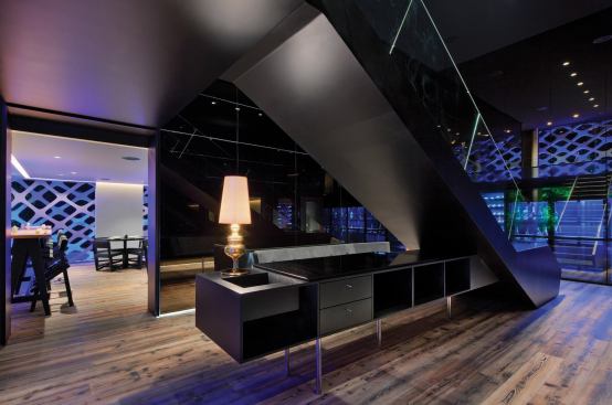 Restaurant lobby interior.