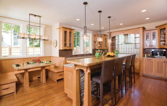 The kitchen boasts Miele Energy Star appliances and dimmable LED lighting.
