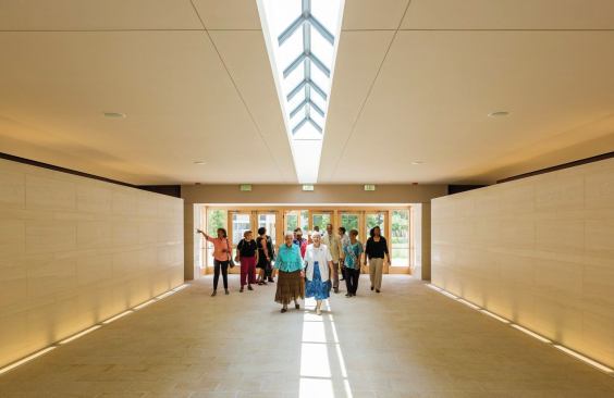 The Narthex during the day, facing the entrance to the Chapel.
