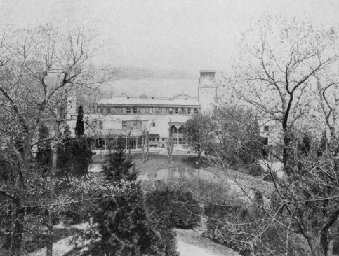 Terrraced gardens descended from the mansion to a private beach on Long Island Sound, past stables, tennis courts, greenhouses, a chapel, a studio, and an art gallery.