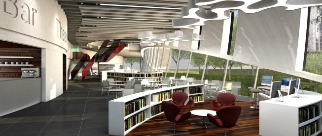 Reading room interior.