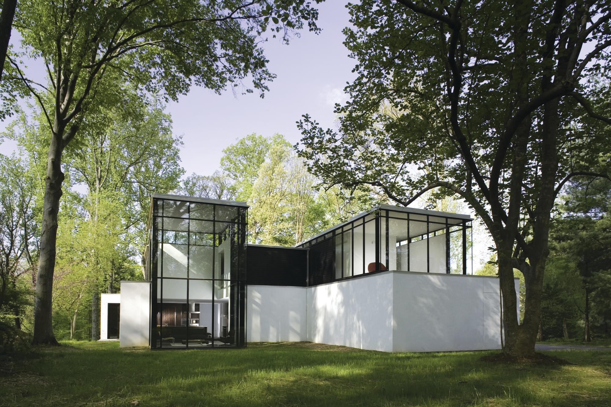 An exterior view of the house.

