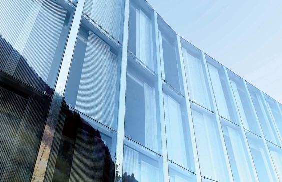 Studies of the glass façade during daylight hours.