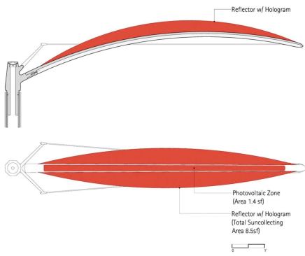 A photovoltaic option for the streetlight would minimize energy consumption as the technology improves. 