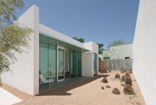 The rear courtyard
