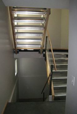The original stairs did not meet code.