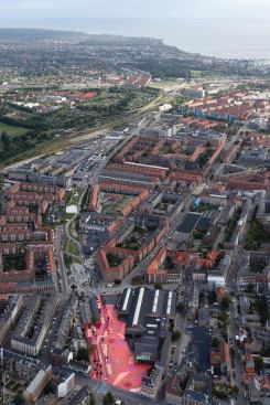 Aerial view of Superkilen.