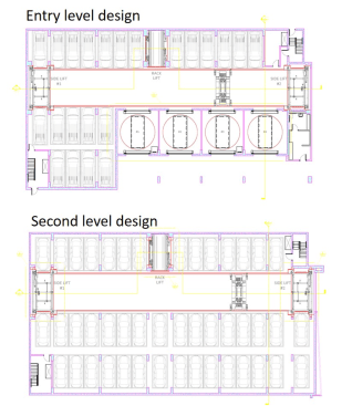 The dense design increased the number of stalls while freeing up space for more residential units.
