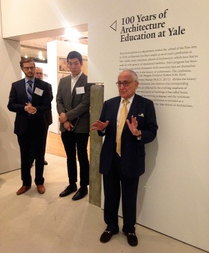 The dean holds court at the exhibition